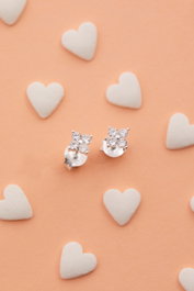 Heliophilia Silver Pendientes de Plata de Ley 925 con Refuerzo de Rodio